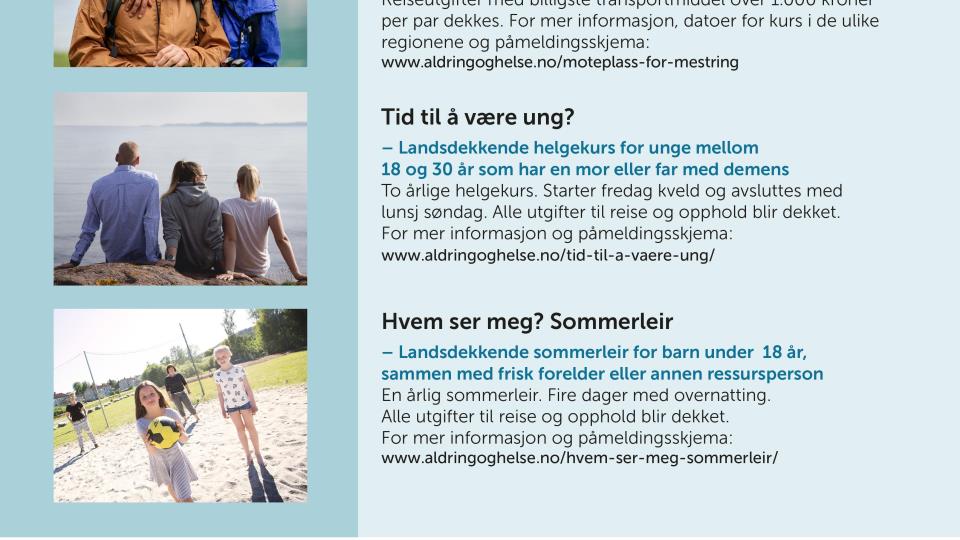 Lenkje til artikkel: Demens - landsdekkande kurs for yngre familiar