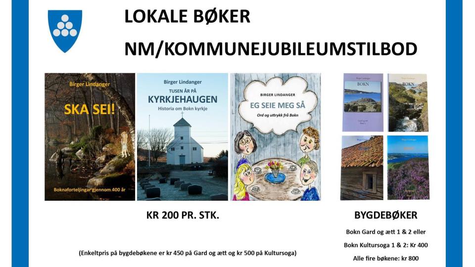 Lenkje til artikkel: Spesialtilbod på lokale bøker
