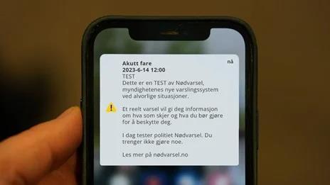 Lenkje til artikkel: Nasjonal test av nødvarsel