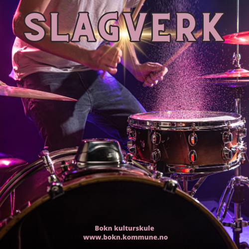 Bildet viser: Slagverkundervisning. Demonstrasjonsbilde. - Klikk for stort bilete