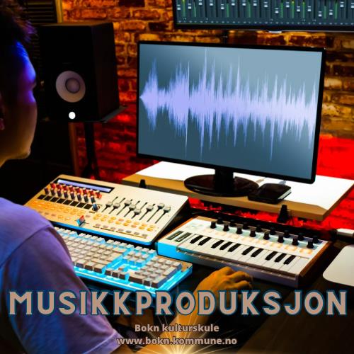 Bildet viser: Musikkproduksjon. Demonstrasjonsbilde. - Klikk for stort bilete